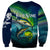 Offshore Fishing Custom Sweatshirt Tuna Mahi Mahi and Wahoo in Ocean Wave Design - Wonder Print Shop