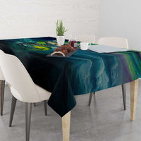 Offshore Fishing Custom Tablecloth Tuna Mahi Mahi and Wahoo in Ocean Wave Design - Wonder Print Shop