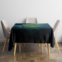 Offshore Fishing Custom Tablecloth Tuna Mahi Mahi and Wahoo in Ocean Wave Design - Wonder Print Shop