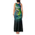 Offshore Fishing Custom Tank Maxi Dress Tuna Mahi Mahi and Wahoo in Ocean Wave Design - Wonder Print Shop