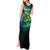Offshore Fishing Custom Tank Maxi Dress Tuna Mahi Mahi and Wahoo in Ocean Wave Design - Wonder Print Shop
