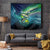 Offshore Fishing Custom Tapestry Tuna Mahi Mahi and Wahoo in Ocean Wave Design - Wonder Print Shop