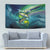 Offshore Fishing Custom Tapestry Tuna Mahi Mahi and Wahoo in Ocean Wave Design - Wonder Print Shop