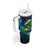 Offshore Fishing Custom Tumbler With Handle Tuna Mahi Mahi and Wahoo in Ocean Wave Design - Wonder Print Shop
