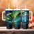 Offshore Fishing Custom Tumbler With Handle Tuna Mahi Mahi and Wahoo in Ocean Wave Design - Wonder Print Shop