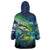 Offshore Fishing Custom Wearable Blanket Hoodie Tuna Mahi Mahi and Wahoo in Ocean Wave Design - Wonder Print Shop
