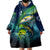Offshore Fishing Custom Wearable Blanket Hoodie Tuna Mahi Mahi and Wahoo in Ocean Wave Design - Wonder Print Shop