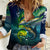 Offshore Fishing Custom Women Casual Shirt Tuna Mahi Mahi and Wahoo in Ocean Wave Design - Wonder Print Shop