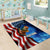 American Flag Bass Fishing Graphic Area Rug Patriotic Fish and Starry Galaxy Background - Wonder Print Shop