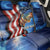 American Flag Bass Fishing Graphic Back Car Seat Cover Patriotic Fish and Starry Galaxy Background - Wonder Print Shop