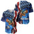 American Flag Bass Fishing Graphic Baseball Jersey Patriotic Fish and Starry Galaxy Background - Wonder Print Shop