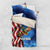 American Flag Bass Fishing Graphic Bedding Set Patriotic Fish and Starry Galaxy Background - Wonder Print Shop