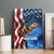 American Flag Bass Fishing Graphic Canvas Wall Art Patriotic Fish and Starry Galaxy Background - Wonder Print Shop