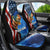 American Flag Bass Fishing Graphic Car Seat Cover Patriotic Fish and Starry Galaxy Background - Wonder Print Shop