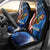 American Flag Bass Fishing Graphic Car Seat Cover Patriotic Fish and Starry Galaxy Background - Wonder Print Shop