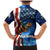 American Flag Bass Fishing Graphic Family Matching Mermaid Dress and Hawaiian Shirt Patriotic Fish and Starry Galaxy Background - Wonder Print Shop