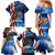 American Flag Bass Fishing Graphic Family Matching Mermaid Dress and Hawaiian Shirt Patriotic Fish and Starry Galaxy Background - Wonder Print Shop