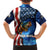 American Flag Bass Fishing Graphic Family Matching Summer Maxi Dress and Hawaiian Shirt Patriotic Fish and Starry Galaxy Background - Wonder Print Shop