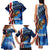 American Flag Bass Fishing Graphic Family Matching Tank Maxi Dress and Hawaiian Shirt Patriotic Fish and Starry Galaxy Background - Wonder Print Shop