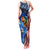 American Flag Bass Fishing Graphic Family Matching Tank Maxi Dress and Hawaiian Shirt Patriotic Fish and Starry Galaxy Background - Wonder Print Shop