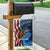 American Flag Bass Fishing Graphic Garden Flag Patriotic Fish and Starry Galaxy Background - Wonder Print Shop