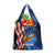 American Flag Bass Fishing Graphic Grocery Bag Patriotic Fish and Starry Galaxy Background - Wonder Print Shop