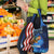 American Flag Bass Fishing Graphic Grocery Bag Patriotic Fish and Starry Galaxy Background - Wonder Print Shop