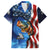 American Flag Bass Fishing Graphic Hawaiian Shirt Patriotic Fish and Starry Galaxy Background - Wonder Print Shop