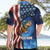 American Flag Bass Fishing Graphic Hawaiian Shirt Patriotic Fish and Starry Galaxy Background - Wonder Print Shop