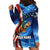 American Flag Bass Fishing Graphic Hoodie Dress Patriotic Fish and Starry Galaxy Background - Wonder Print Shop