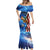 American Flag Bass Fishing Graphic Mermaid Dress Patriotic Fish and Starry Galaxy Background - Wonder Print Shop