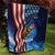American Flag Bass Fishing Graphic Quilt Patriotic Fish and Starry Galaxy Background - Wonder Print Shop