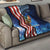 American Flag Bass Fishing Graphic Quilt Patriotic Fish and Starry Galaxy Background - Wonder Print Shop