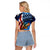 American Flag Bass Fishing Graphic Raglan Cropped T Shirt Patriotic Fish and Starry Galaxy Background - Wonder Print Shop