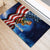 American Flag Bass Fishing Graphic Rubber Doormat Patriotic Fish and Starry Galaxy Background - Wonder Print Shop