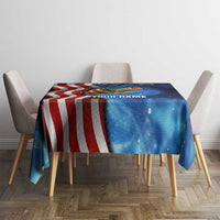 American Flag Bass Fishing Graphic Tablecloth Patriotic Fish and Starry Galaxy Background - Wonder Print Shop