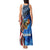 American Flag Bass Fishing Graphic Tank Maxi Dress Patriotic Fish and Starry Galaxy Background - Wonder Print Shop