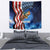American Flag Bass Fishing Graphic Tapestry Patriotic Fish and Starry Galaxy Background - Wonder Print Shop