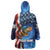 American Flag Bass Fishing Graphic Wearable Blanket Hoodie Patriotic Fish and Starry Galaxy Background - Wonder Print Shop