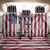 Fishing Fish Hook American Flag Back Car Seat Cover Custom Name Graphic in Patriotic Striped Theme - Wonder Print Shop