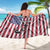 Fishing Fish Hook American Flag Sarong Custom Name Graphic in Patriotic Striped Theme - Wonder Print Shop