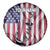 Fishing Fish Hook American Flag Spare Tire Cover Custom Name Graphic in Patriotic Striped Theme - Wonder Print Shop