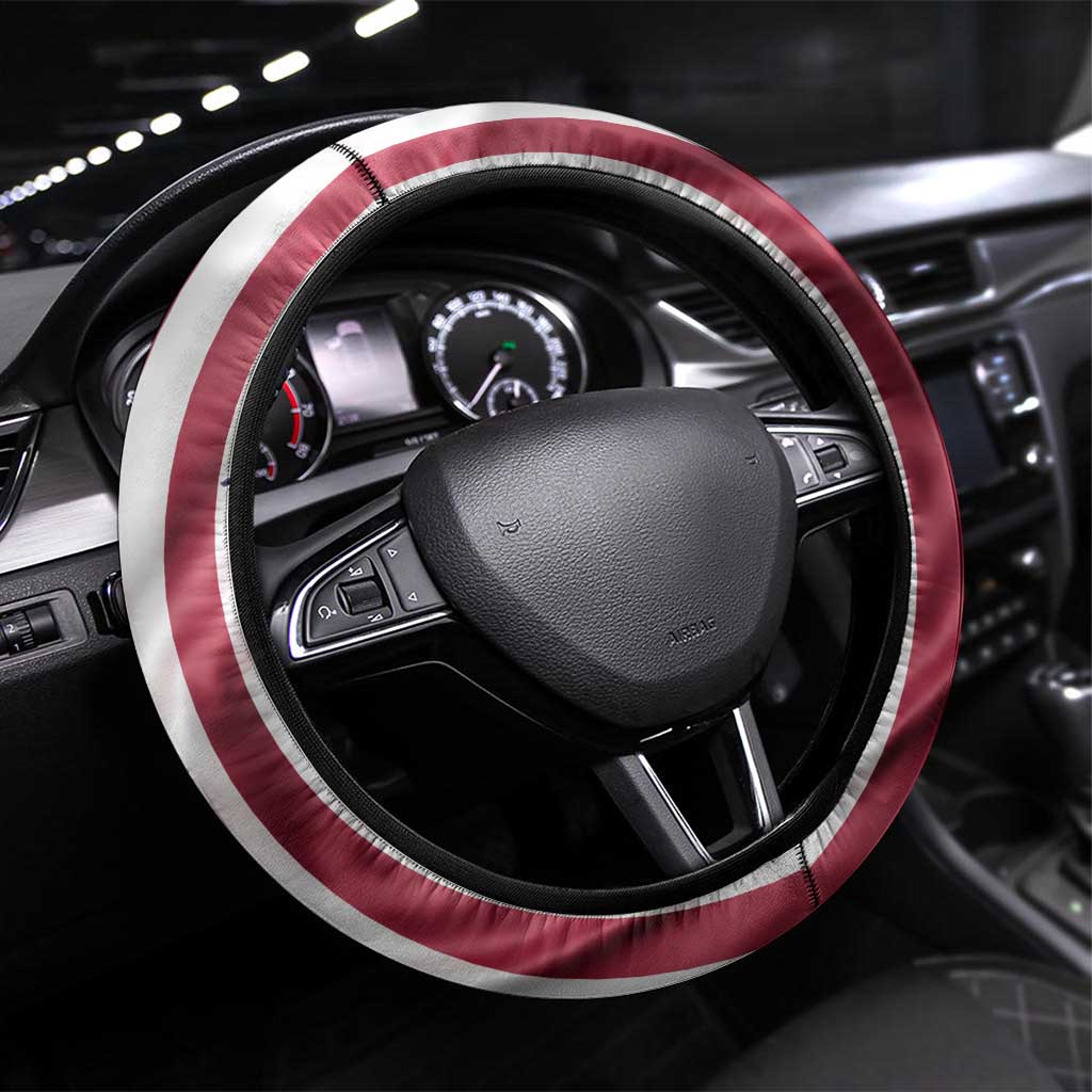 Fishing Fish Hook American Flag Steering Wheel Cover Name Graphic in Patriotic Striped Theme - Wonder Print Shop