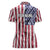 Fishing Fish Hook American Flag Women Polo Shirt Custom Name Graphic in Patriotic Striped Theme - Wonder Print Shop