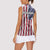 Fishing Fish Hook American Flag Women Sleeveless Polo Shirt Custom Name Graphic in Patriotic Striped Theme - Wonder Print Shop