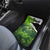 Green and Black Largemouth Bass Fishing Car Mats Custom Name Design and Angler Silhouette Illustration - Wonder Print Shop