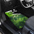 Green and Black Largemouth Bass Fishing Car Mats Custom Name Design and Angler Silhouette Illustration - Wonder Print Shop