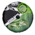 Green and Black Largemouth Bass Fishing Spare Tire Cover Custom Name Design and Angler Silhouette Illustration - Wonder Print Shop