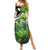 Green and Black Largemouth Bass Fishing Summer Maxi Dress Custom Name Design and Angler Silhouette Illustration - Wonder Print Shop