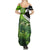 Green and Black Largemouth Bass Fishing Summer Maxi Dress Custom Name Design and Angler Silhouette Illustration - Wonder Print Shop